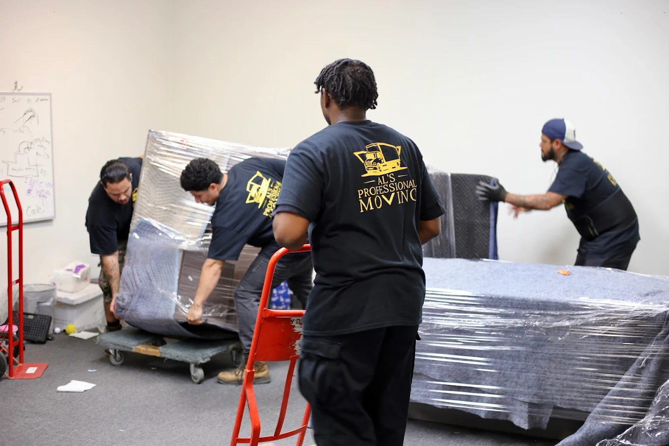 Moving crew and moving truck