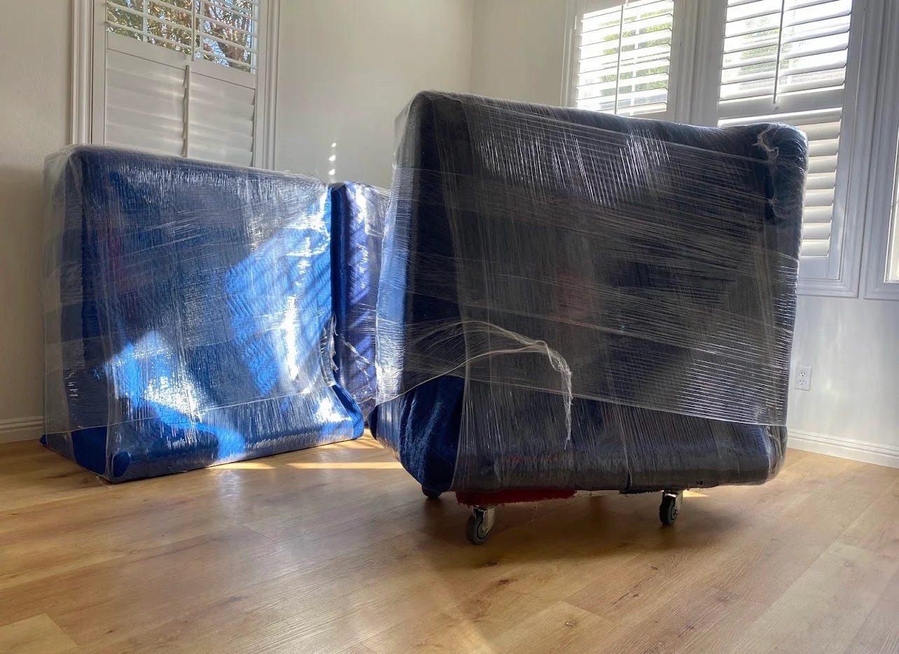 Professional furniture protection during a move